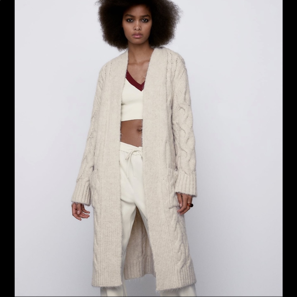 Zara Cable-Knit Jacket